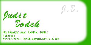 judit dodek business card
